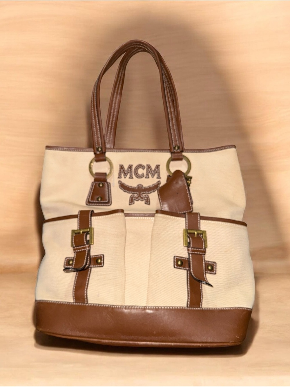 MCM Vintage Canvas Tote Bag - MCM Branded
